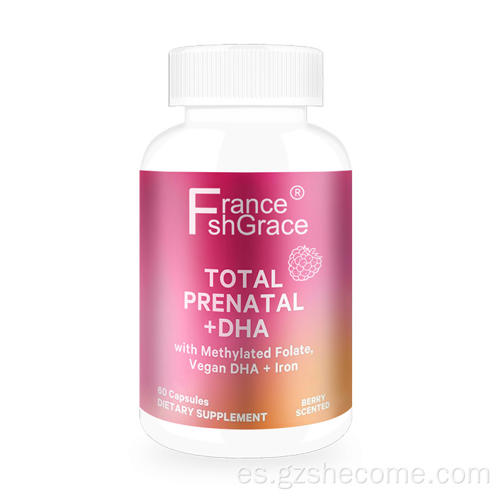 Shecome Total Prenatal DHA Cápsulas Hierro Folato Metilado
